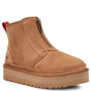 UGG Neumel Platform Zip Suede Booties